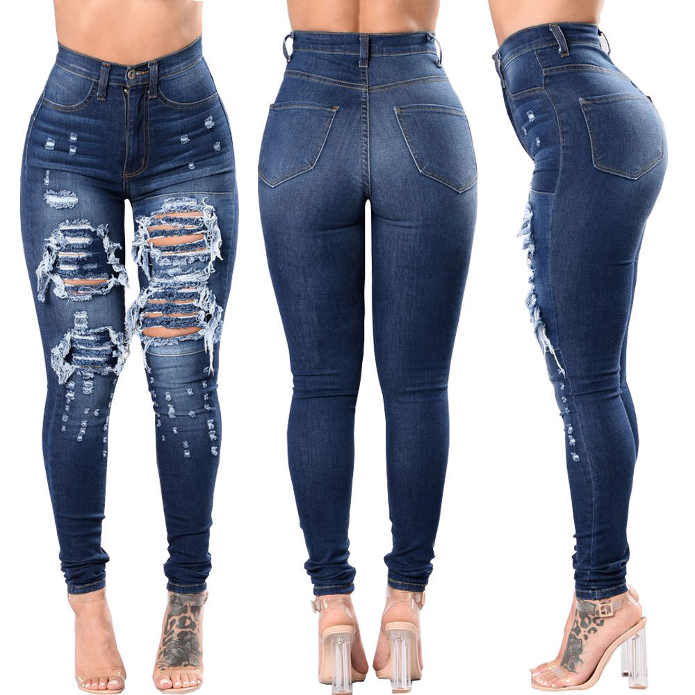 SZ60203 skinny jeans ripped